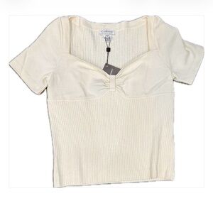 St. John Sport Cream Short Sleeve Top